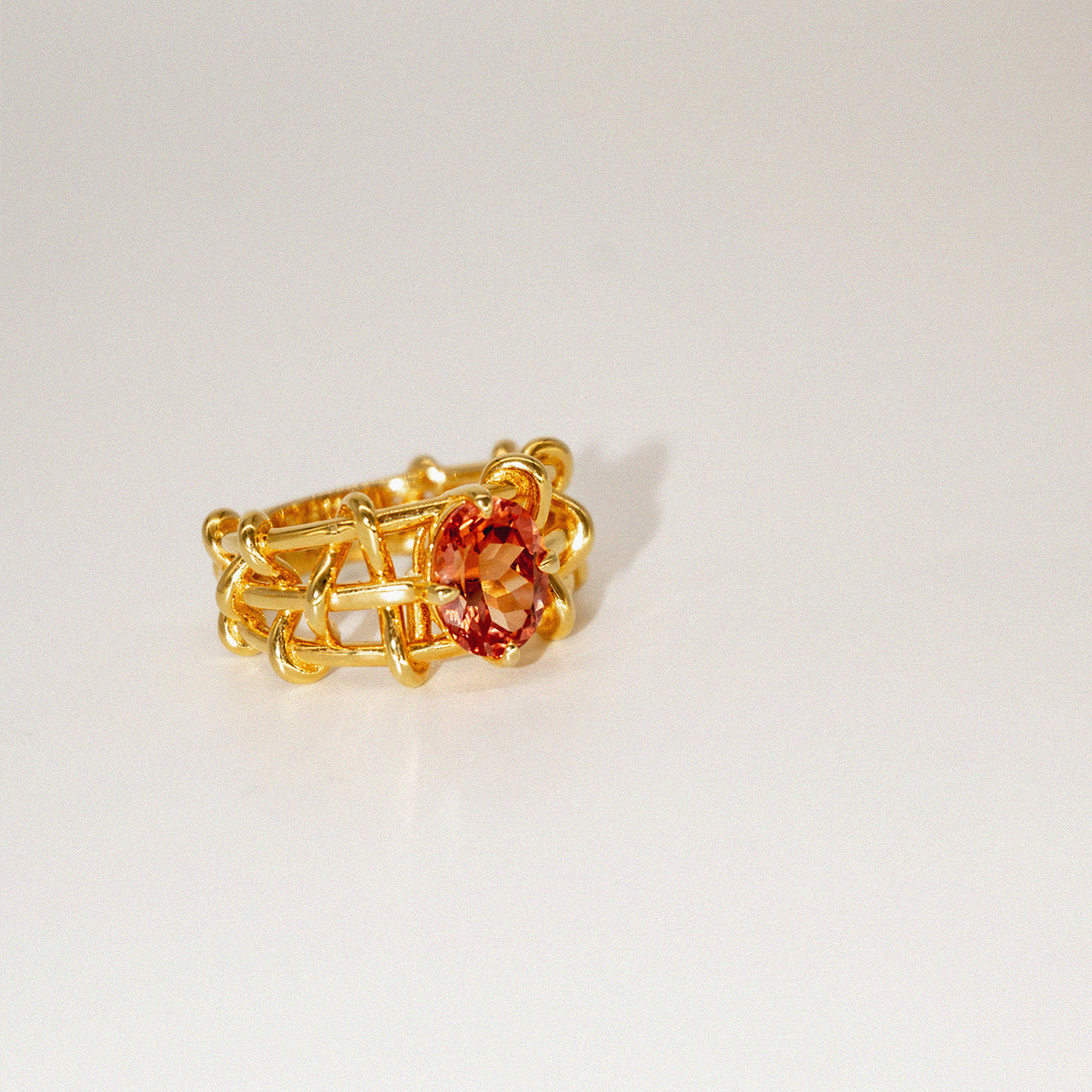 KNOT Sapphire Vermeil Gold Ring