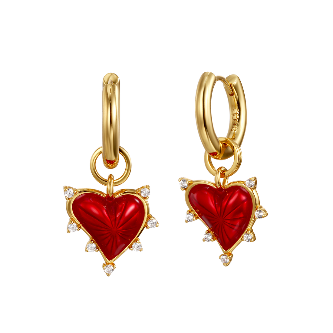 Radiant Love Vermeil Gold Hoop Earrings