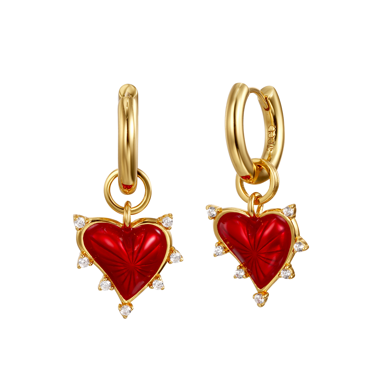 Radiant Love Vermeil Gold Hoop Earrings