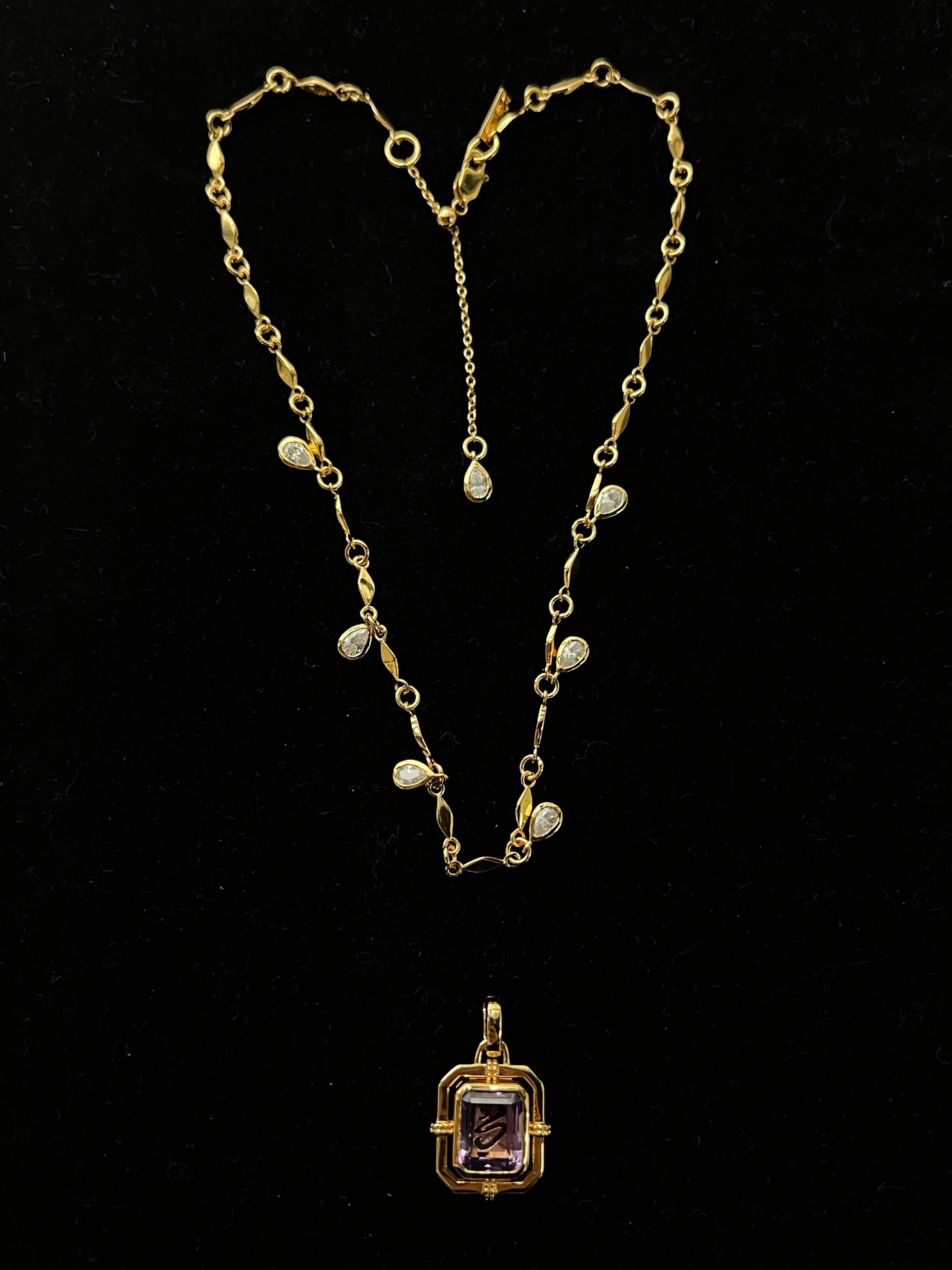 Eternal Dangle Moissanite & Gold Vermeil Necklace