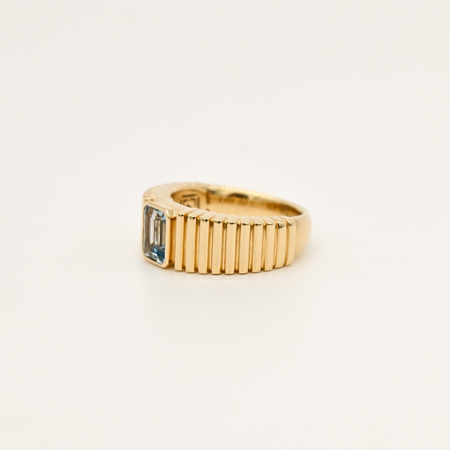 14K Gold Angel signet ring