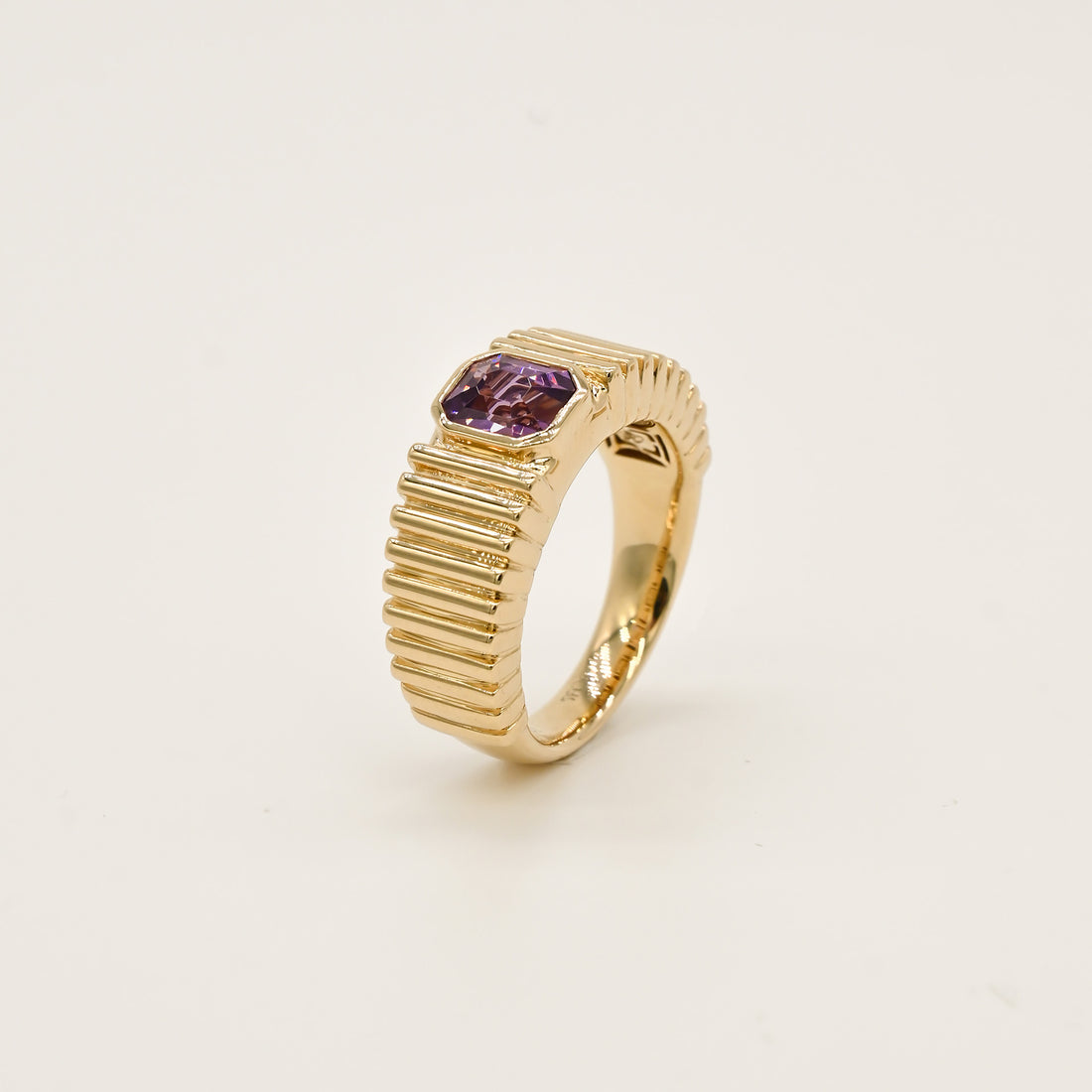 14K Gold Angel signet ring