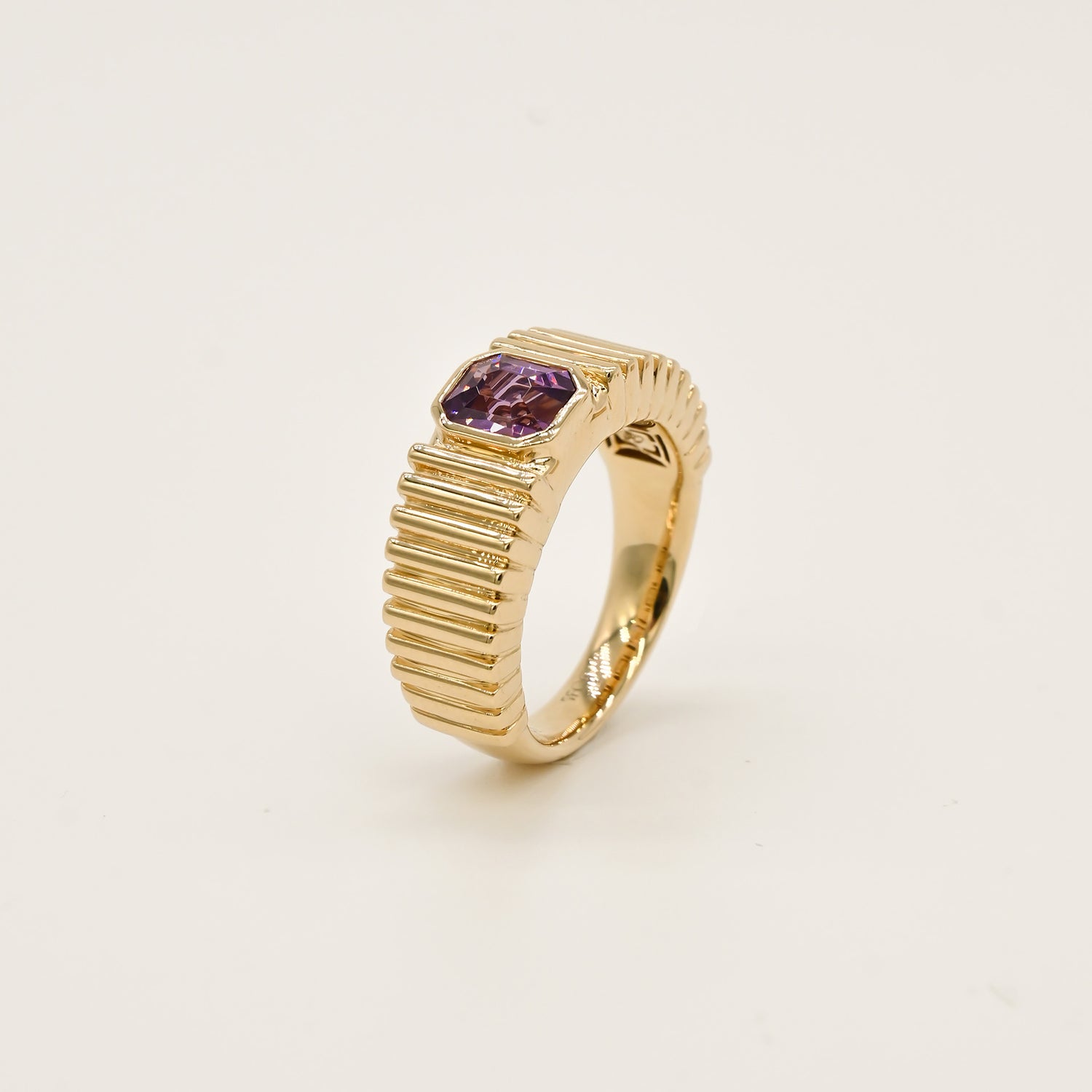 14K Gold Angel signet ring