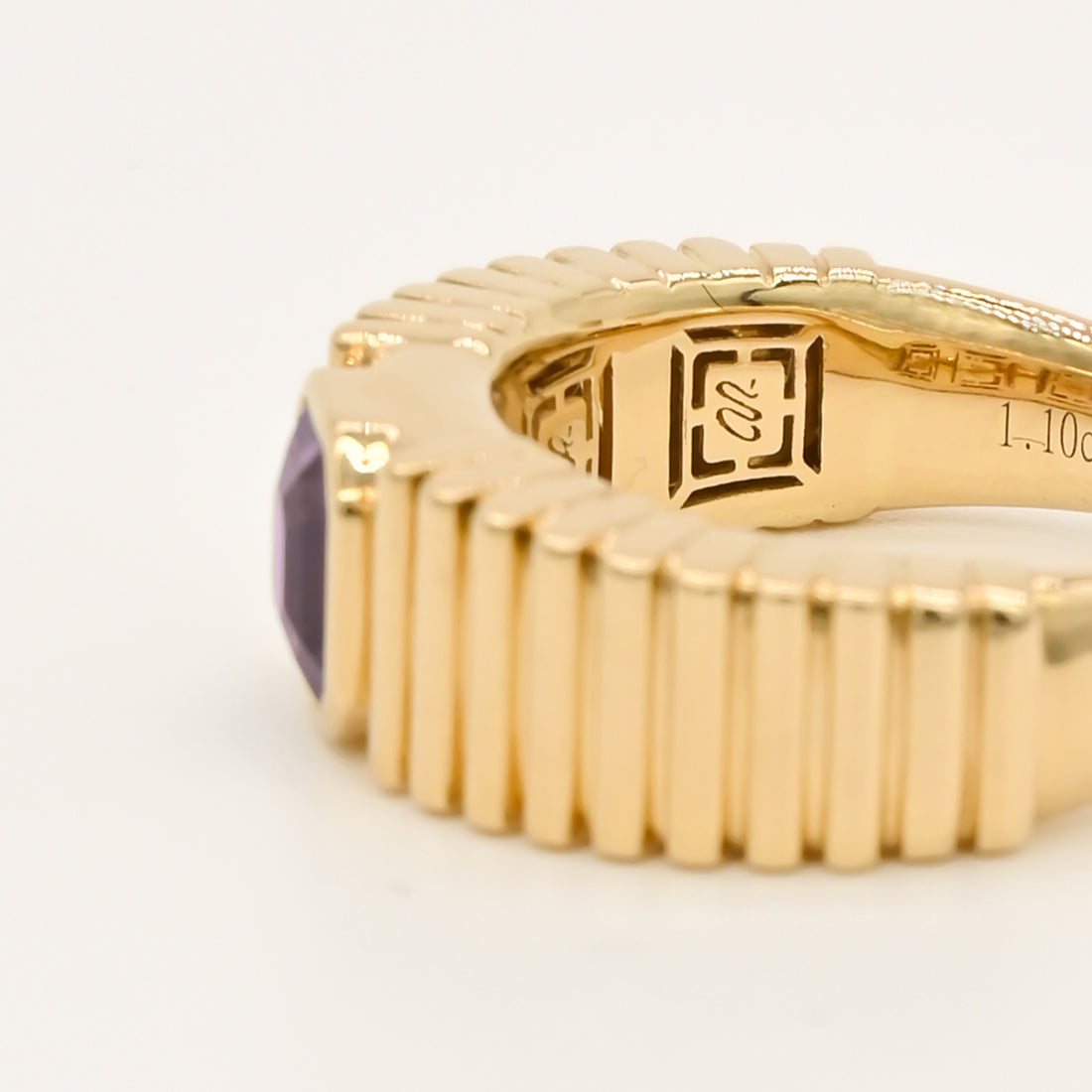 14K Gold Angel signet ring