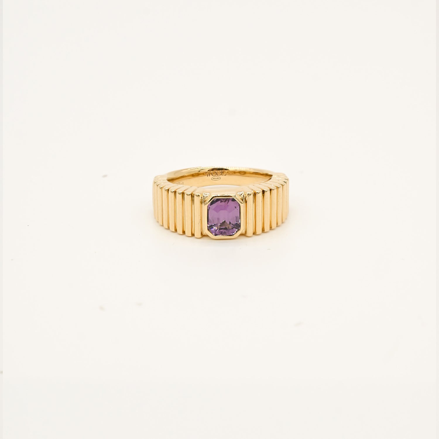 14K Gold Angel signet ring
