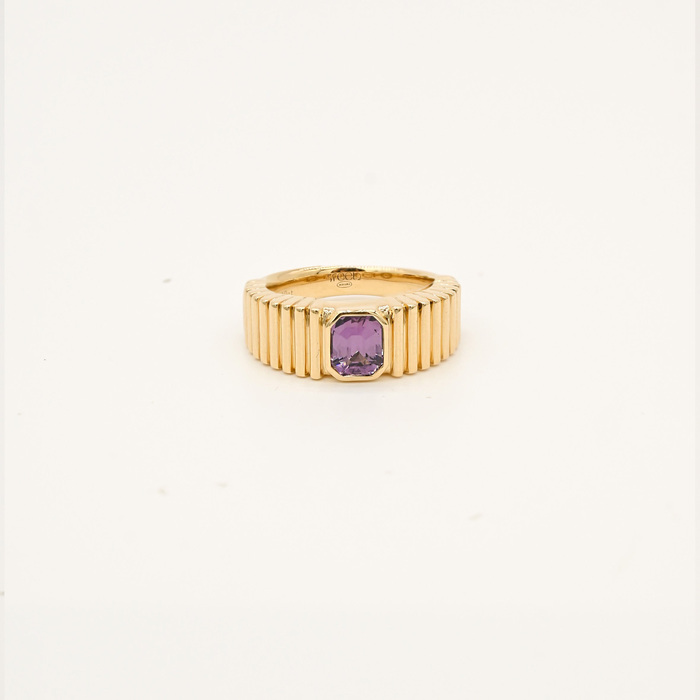 14K Gold Angel signet ring