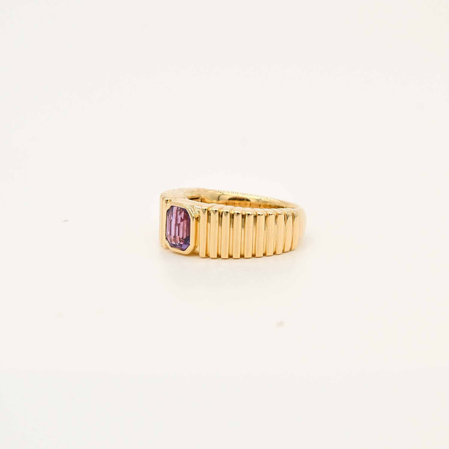 14K Gold Angel signet ring