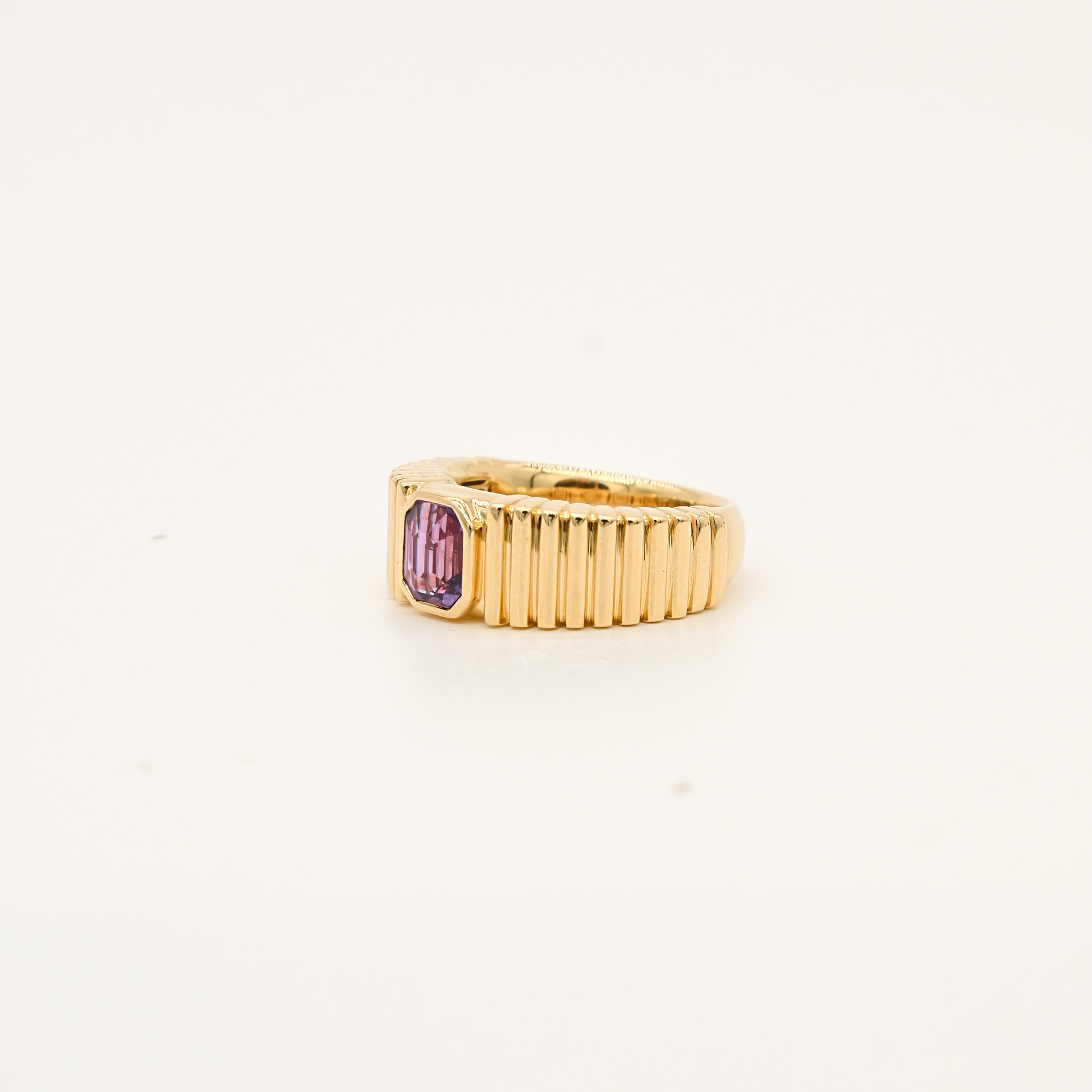 14K Gold Angel signet ring