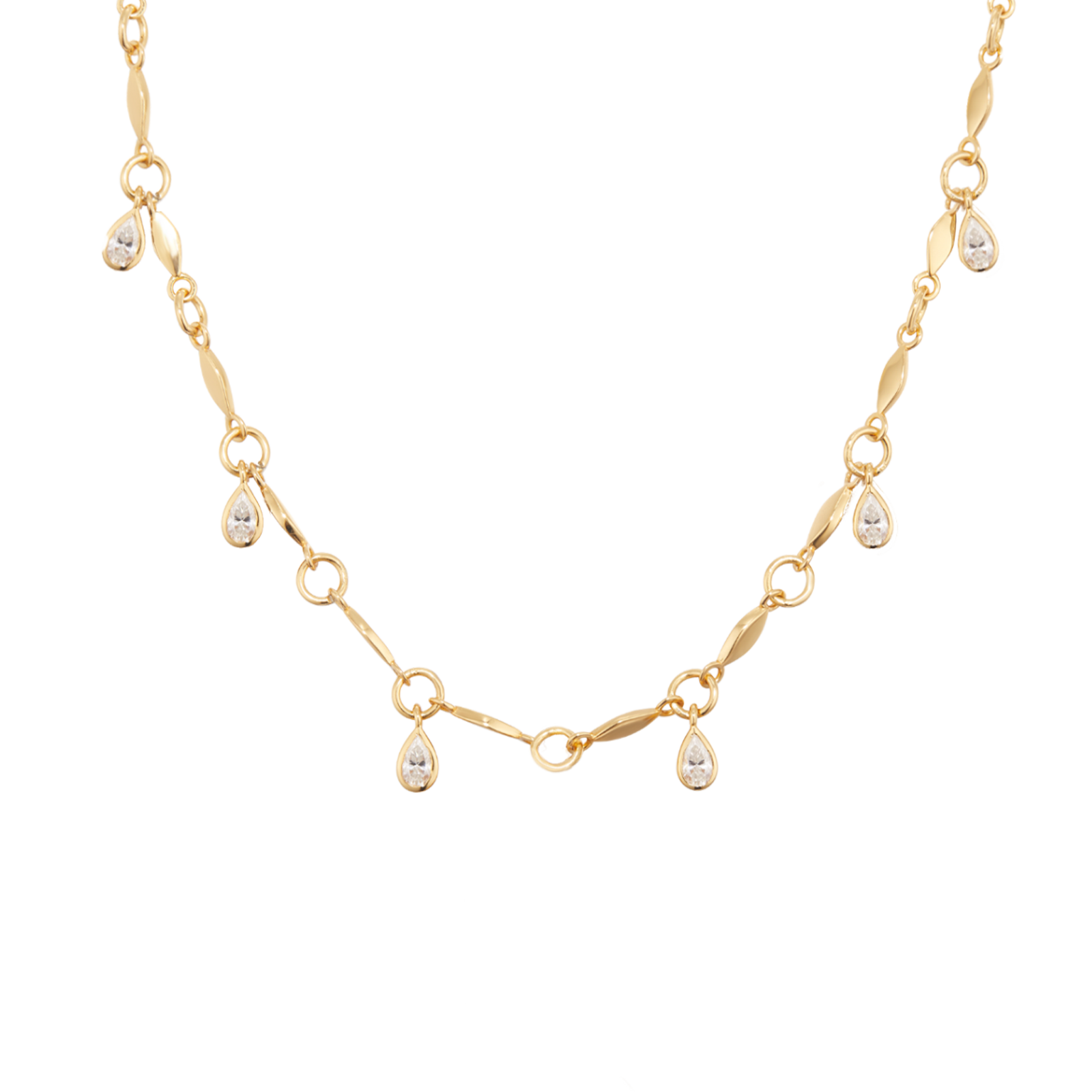 Eternal Dangle Moissanite & Gold Vermeil Necklace