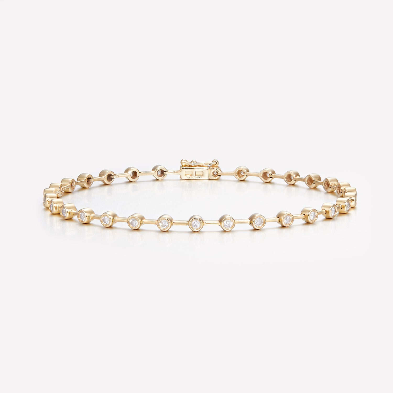 18K Gold Tennis Ball Diamond Bracelet