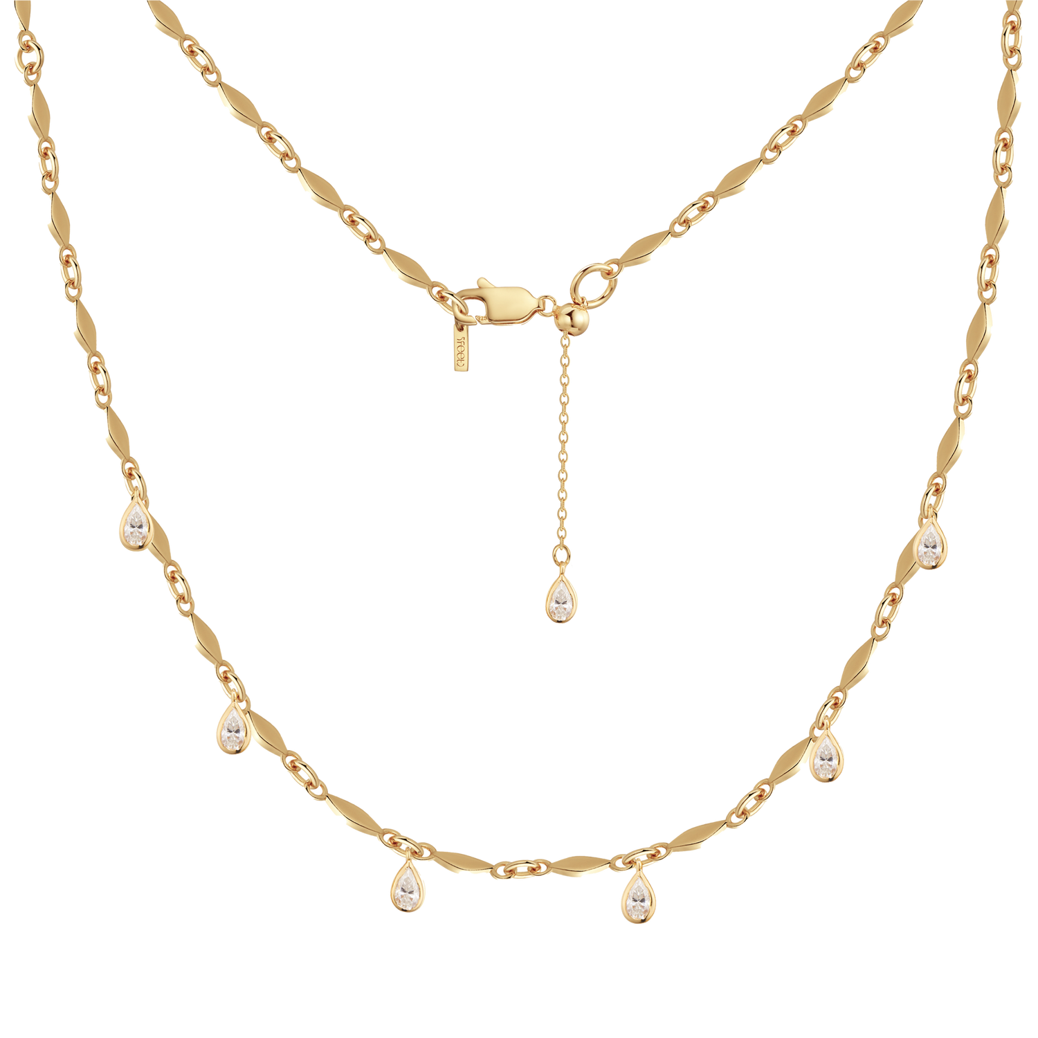 Eternal Dangle Moissanite & Gold Vermeil Necklace