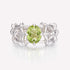 KNOT Peridot Silver Ring