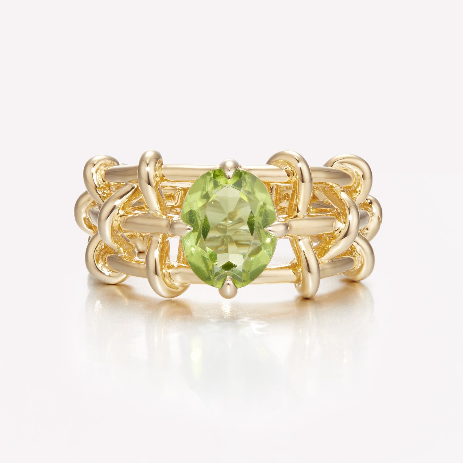 KNOT Peridot Vermeil Gold Ring