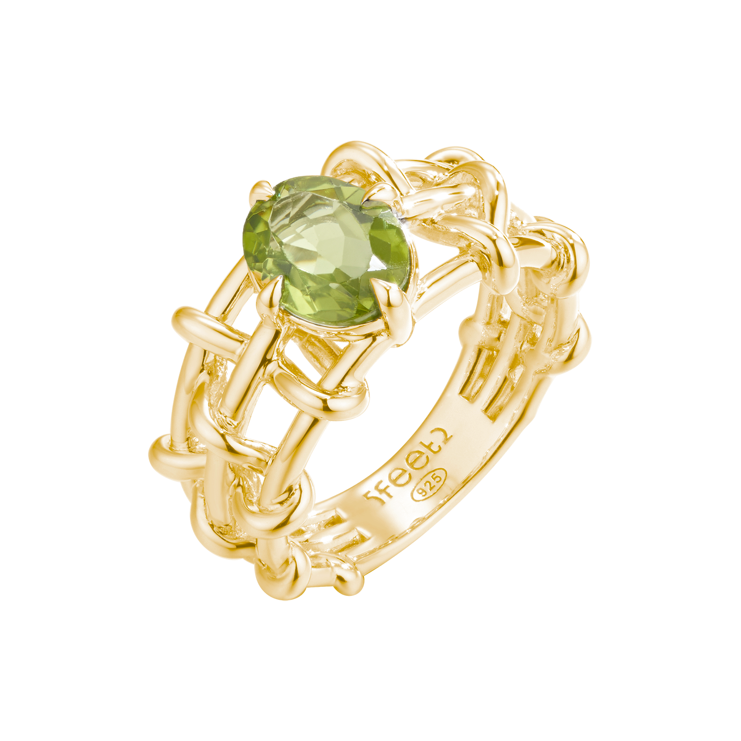KNOT Peridot Vermeil Gold Ring