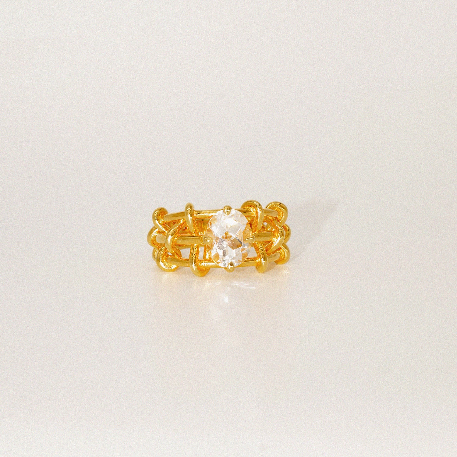 KNOT Topaz Vermeil Gold Ring