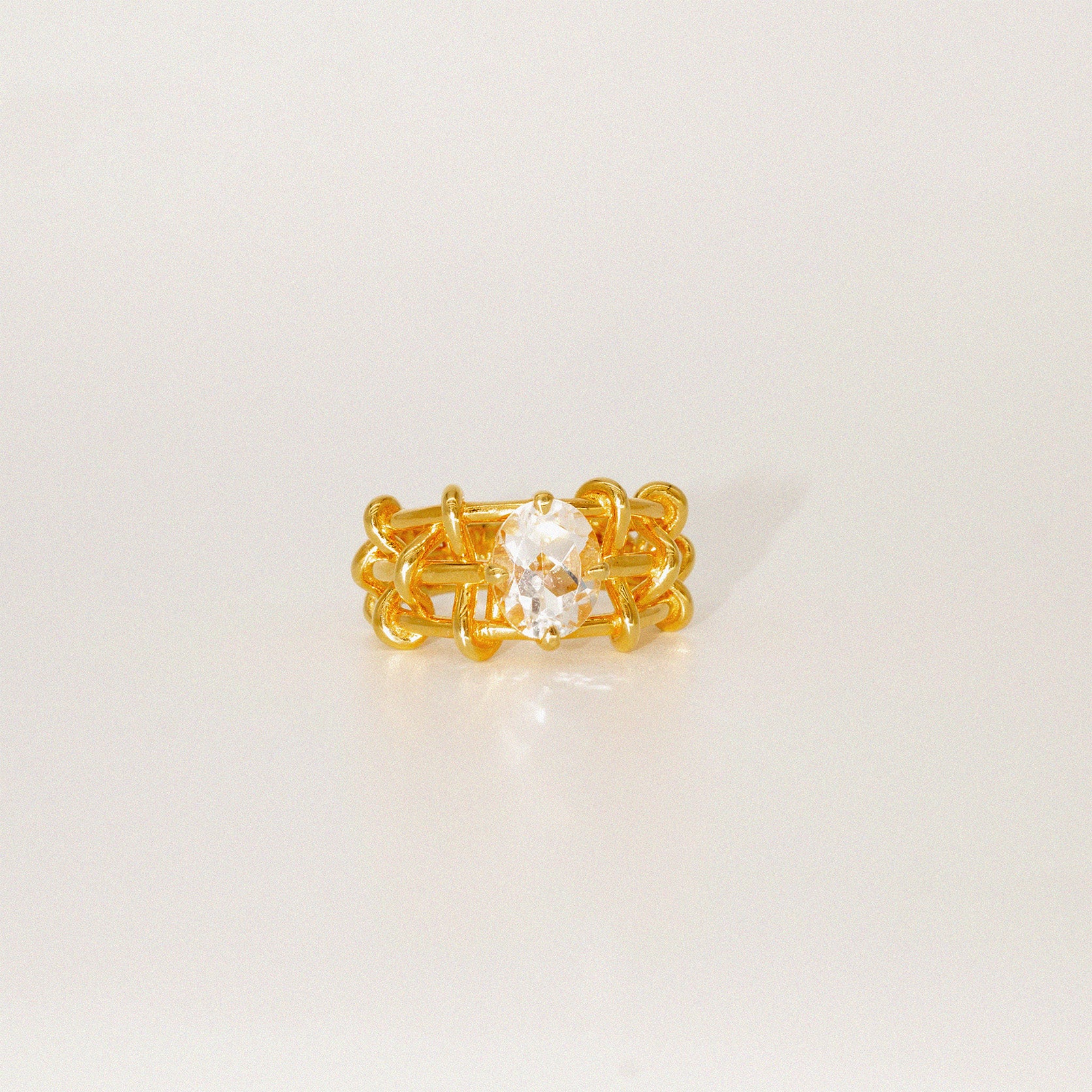 KNOT Topaz Vermeil Gold Ring