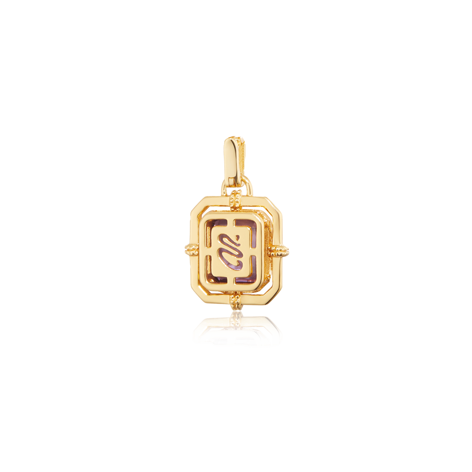 Purple Amethyst Opening Clasp Pendant