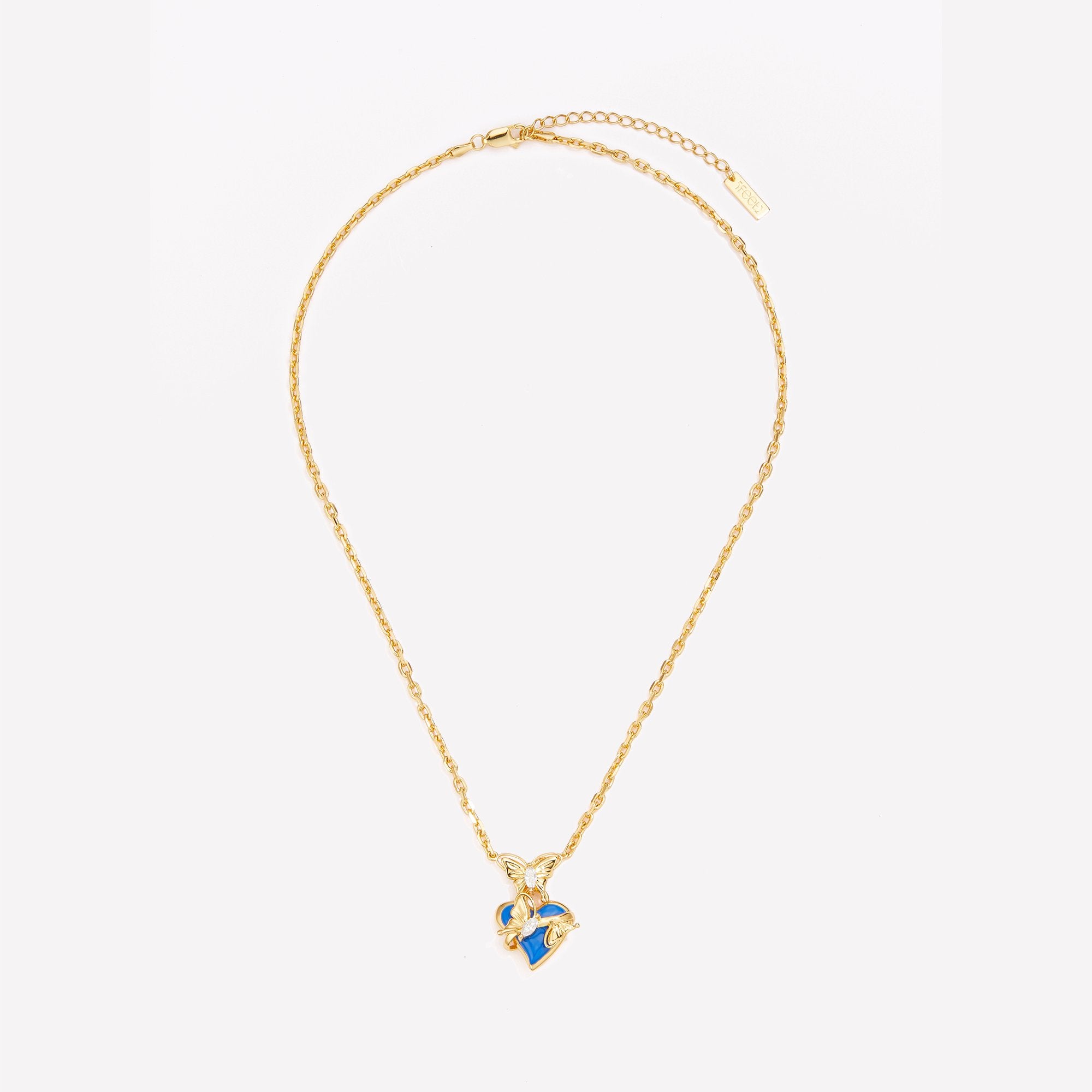 Midnight Serenade Matt Enamel Gold Necklace
