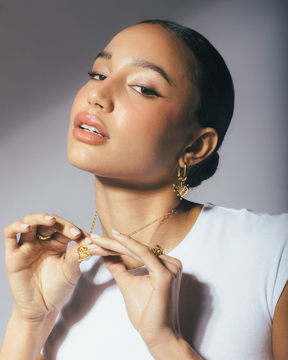 Power Love Vermeil Gold Earrings