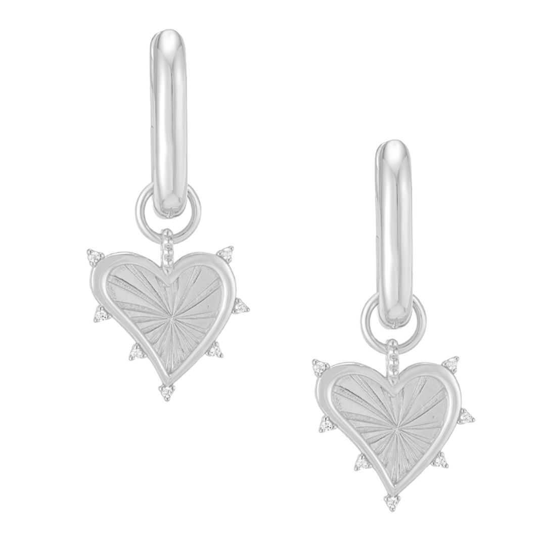 Power Love Silver Earrings