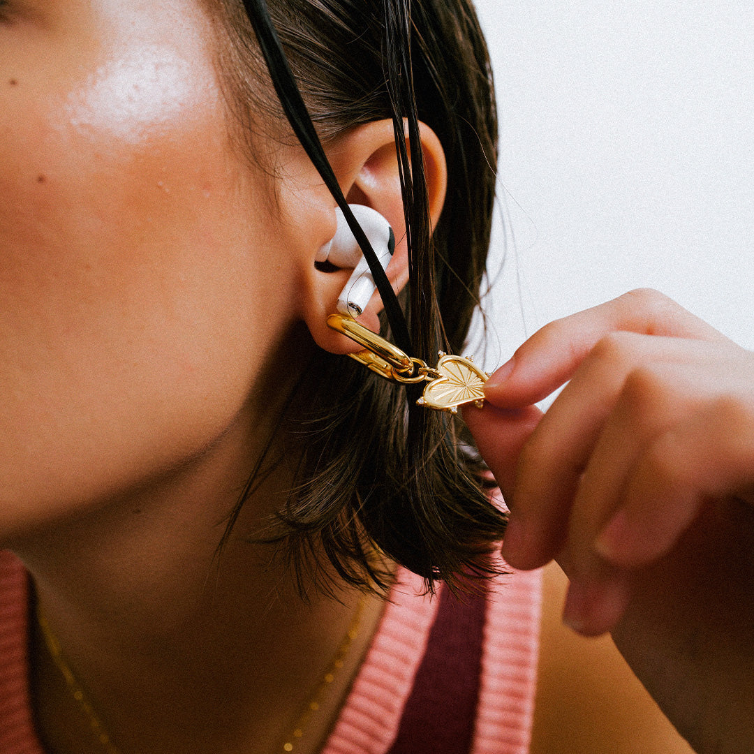 Power Love Vermeil Gold Earrings