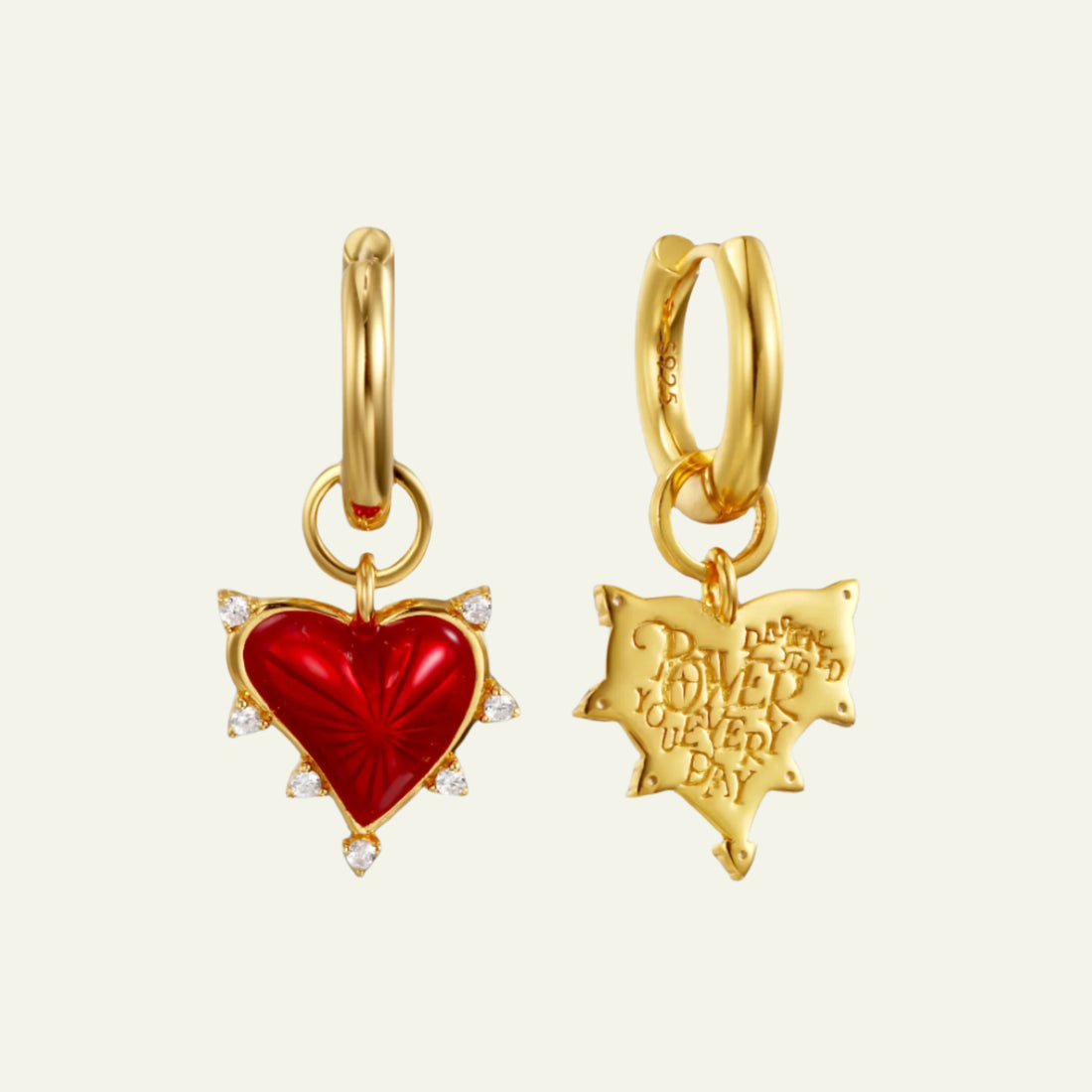 Radiant Love Vermeil Gold Hoop Earrings