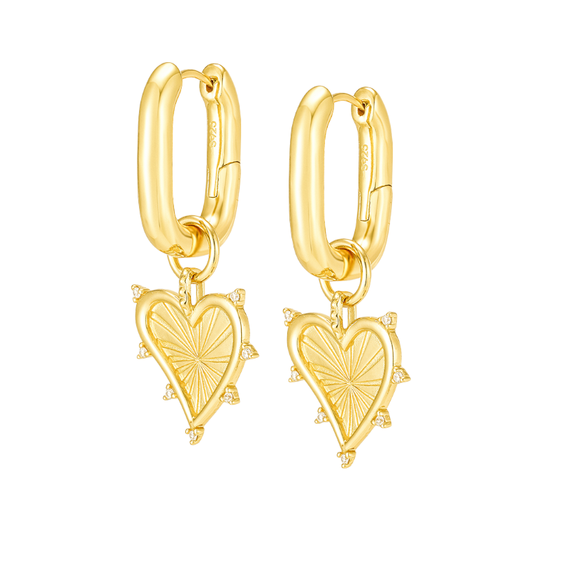 Power Love Vermeil Gold Earrings