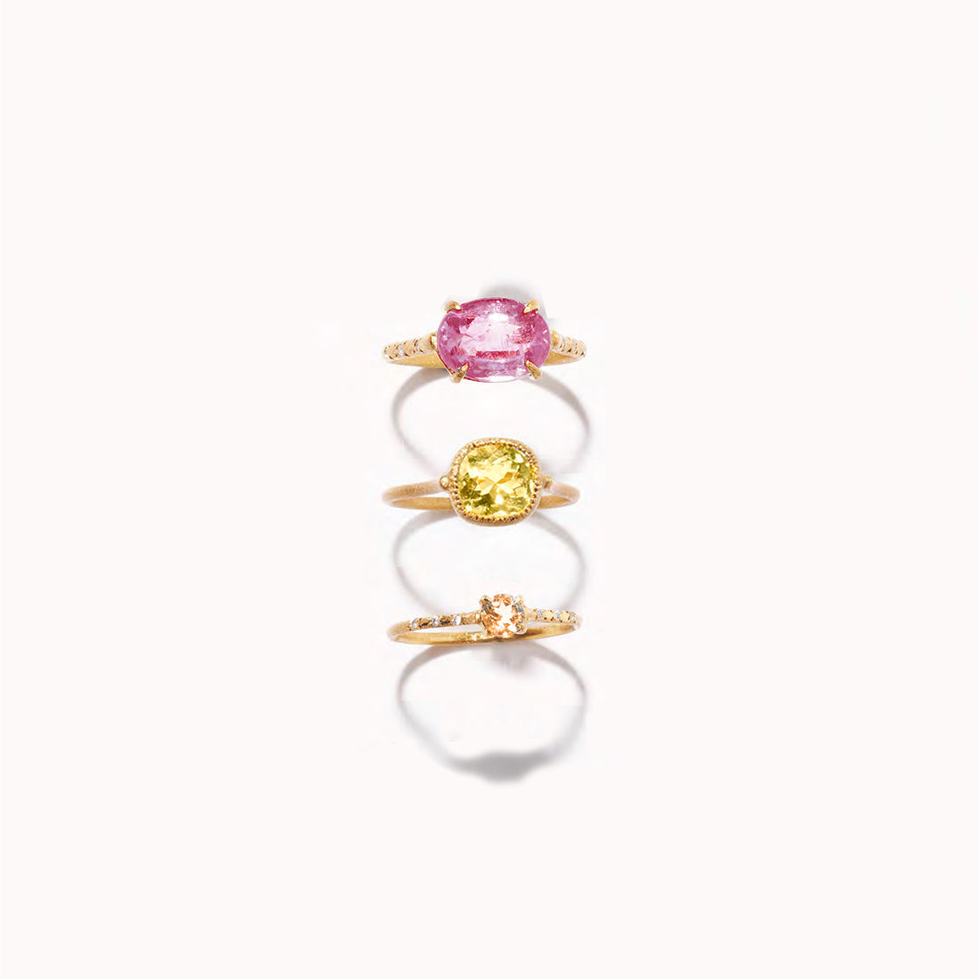 Retro Tourmaline Pink Gold Ring