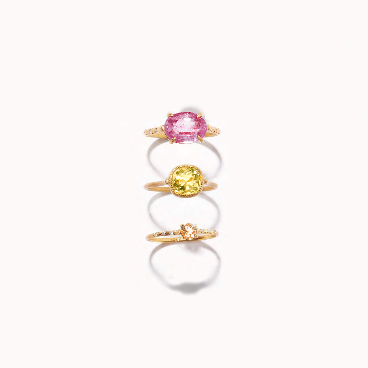 Retro Tourmaline Pink Gold Ring