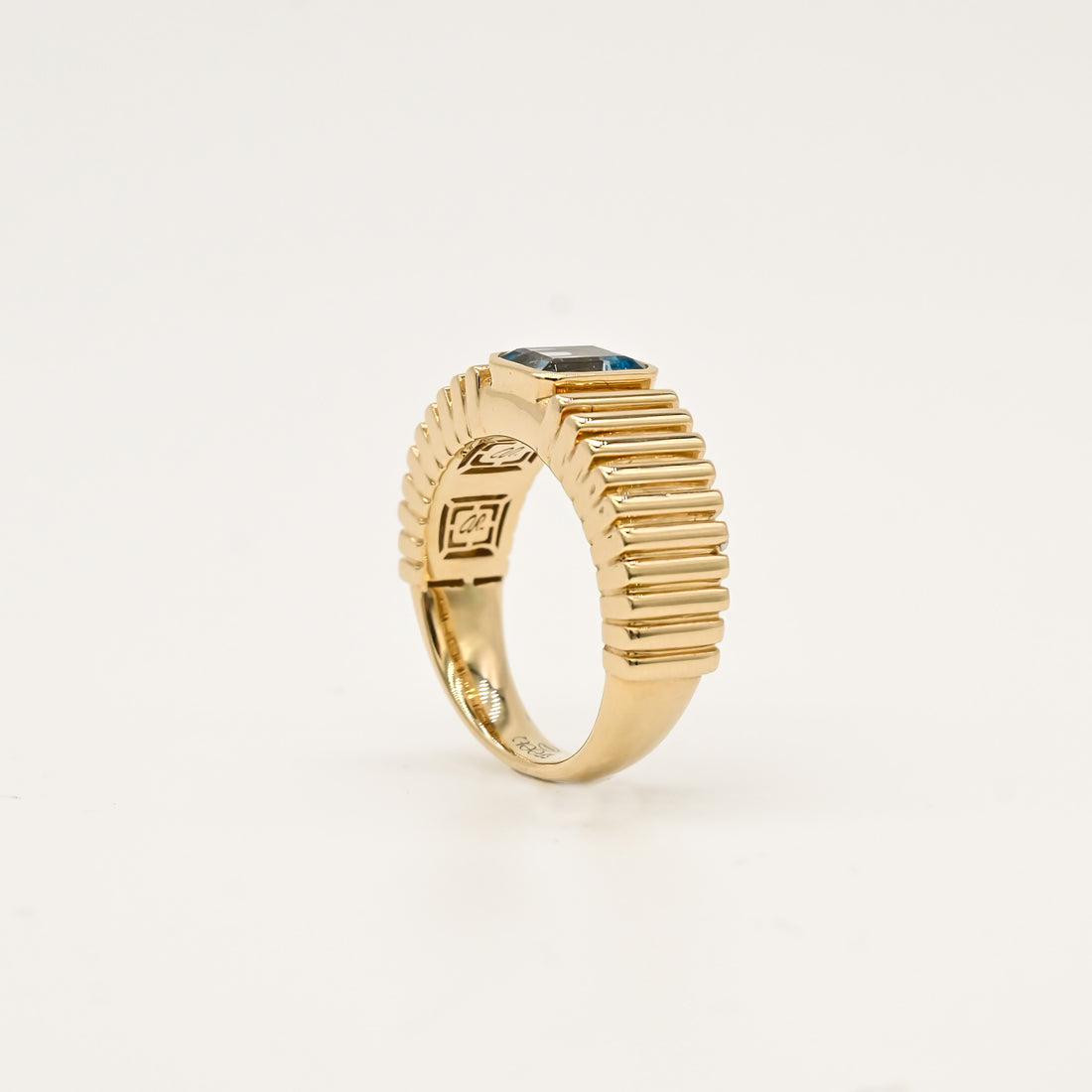 14K Gold Angel signet ring