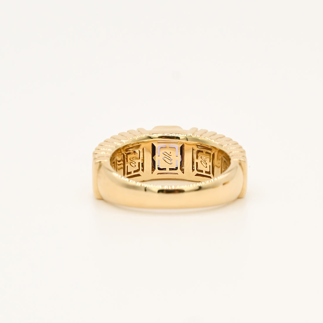 14K Gold Angel Red Garnet Signet Ring