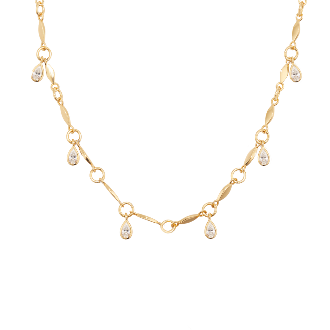 Eternal Dangle Moissanite &amp; Gold Vermeil Necklace