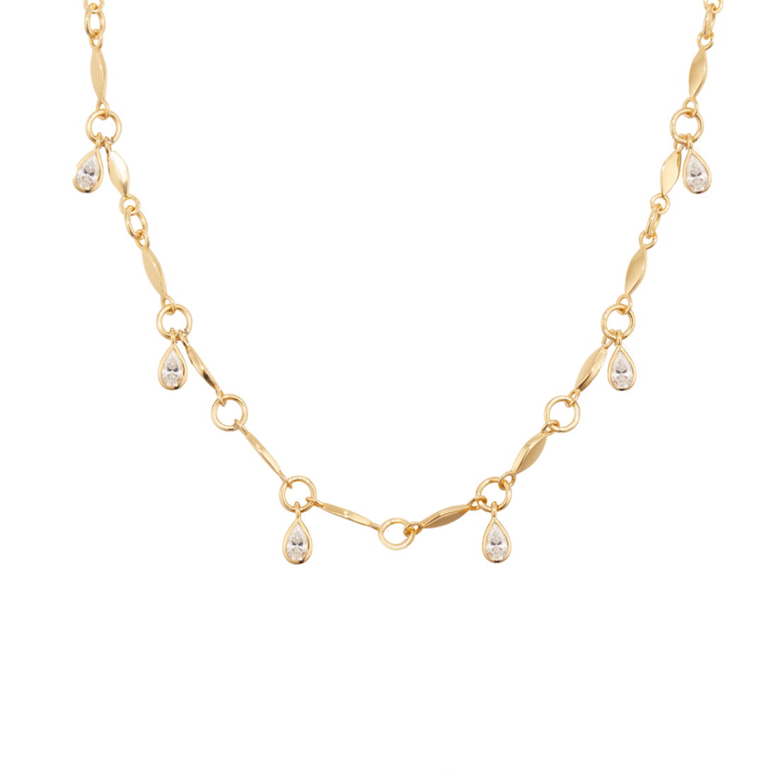 Eternal Dangle Moissanite & Gold Vermeil Necklace