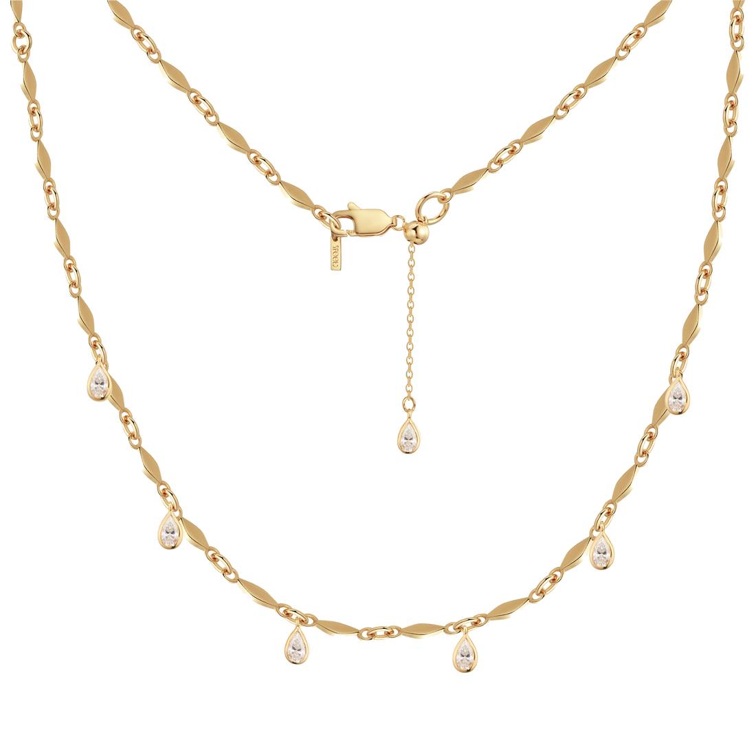 Eternal Dangle Moissanite &amp; Gold Vermeil Necklace