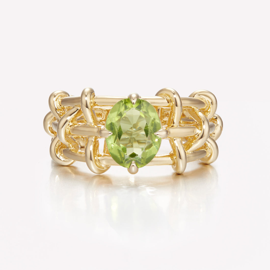 KNOT Peridot Vermeil Gold Ring