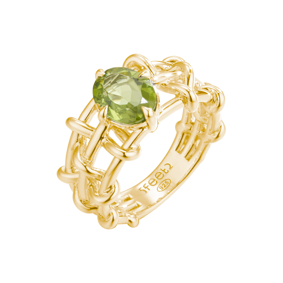 KNOT Peridot Vermeil Gold Ring