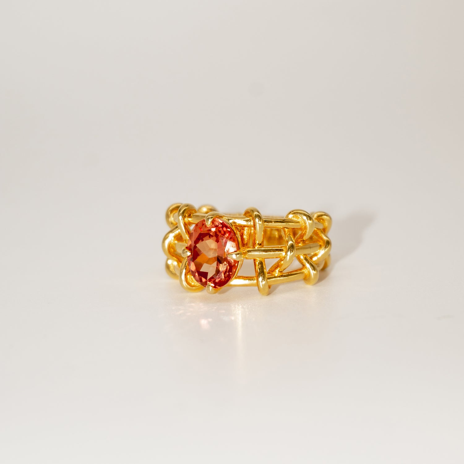 KNOT Sapphire Vermeil Gold Ring