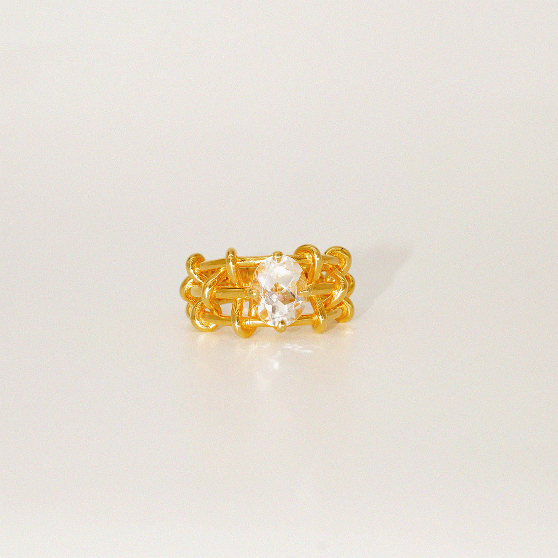 KNOT Topaz Vermeil Gold Ring