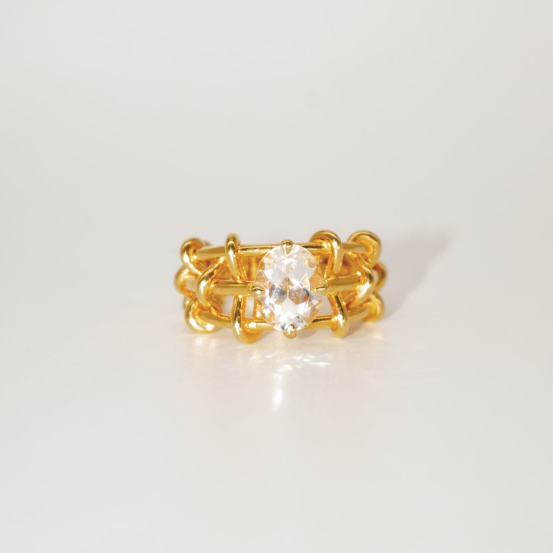 KNOT Topaz Vermeil Gold Ring