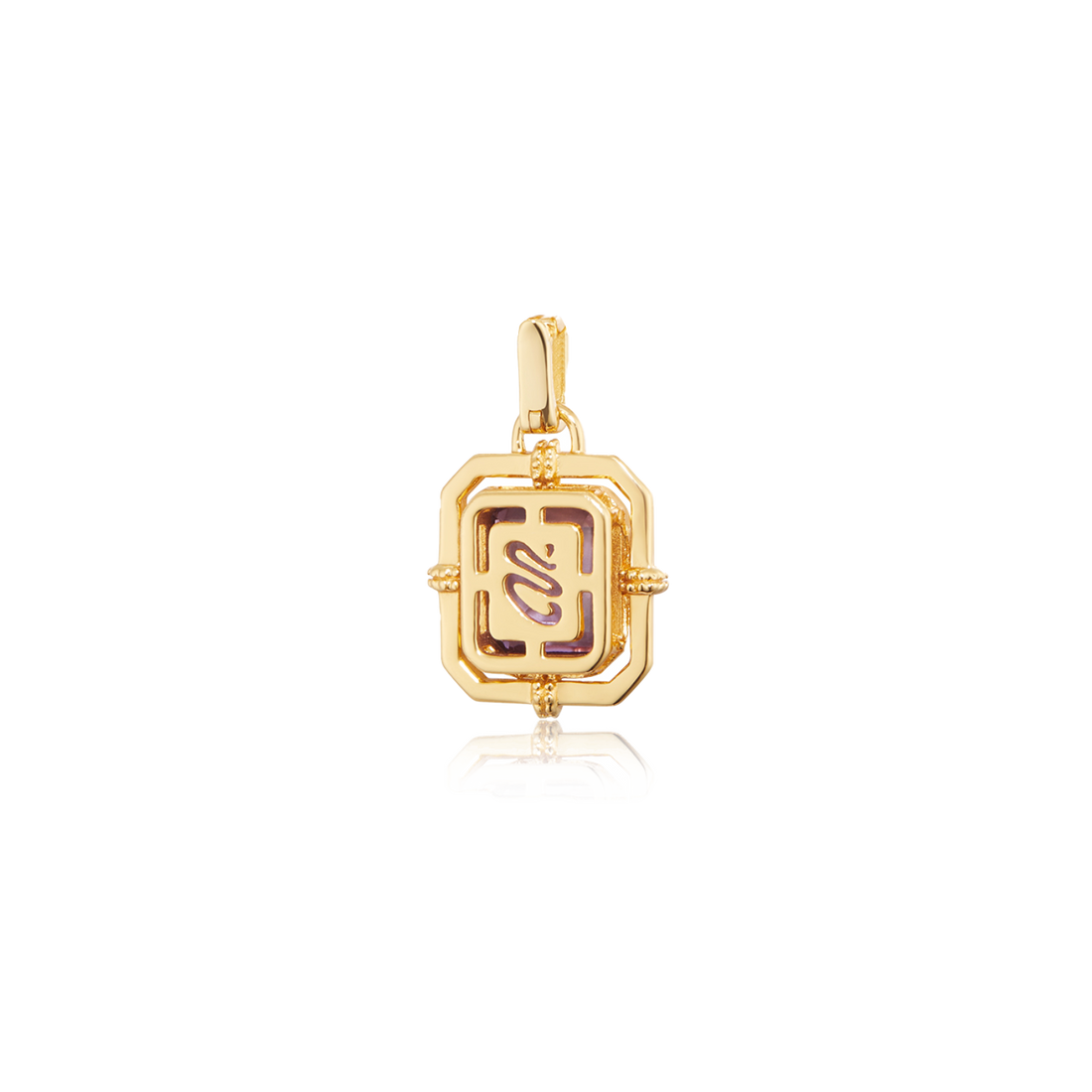 Purple Amethyst Opening Clasp Pendant