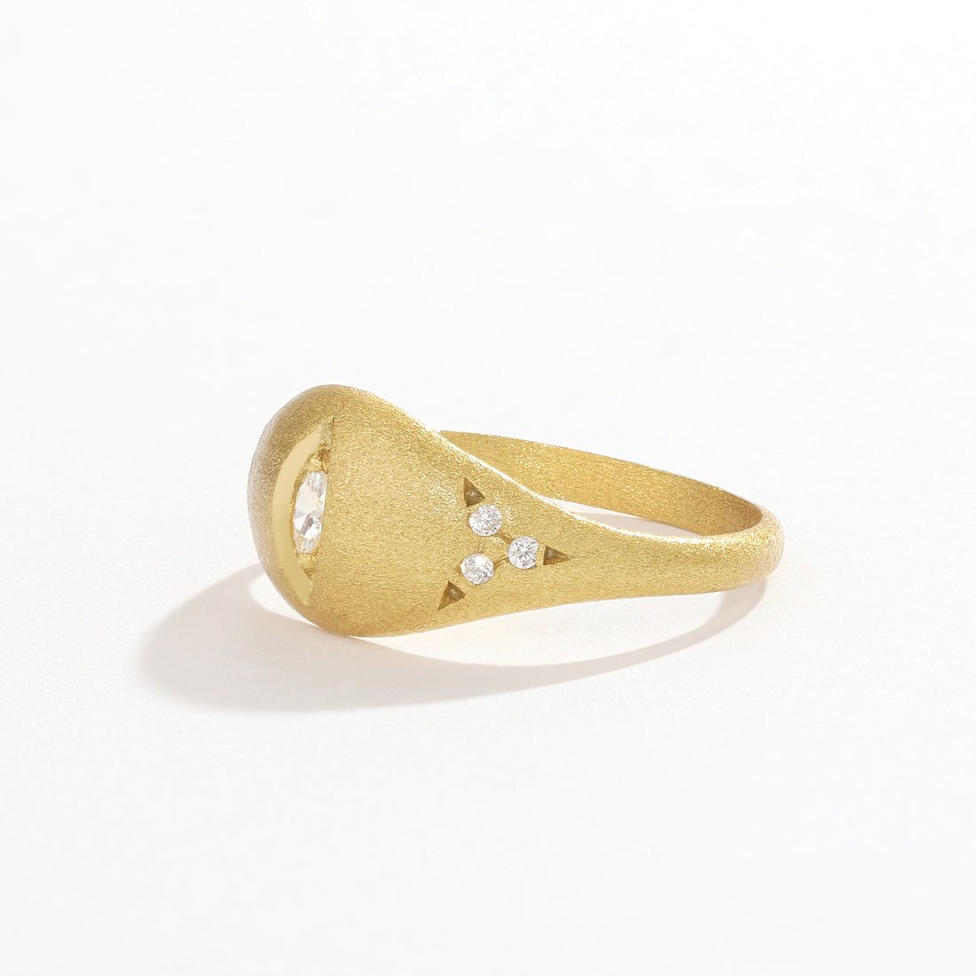 Retro Star Silver Gold Pinky Ring